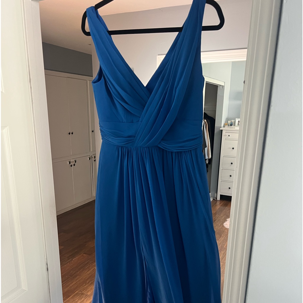 Blue Chiffon Long Gown